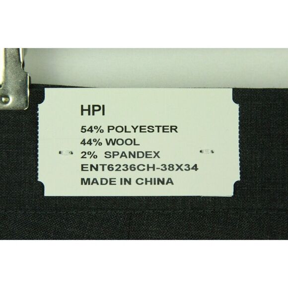 HPI Signature Collection Mens Dress Pants Flat Front Gray 38 x 34 - Picture 7 of 7